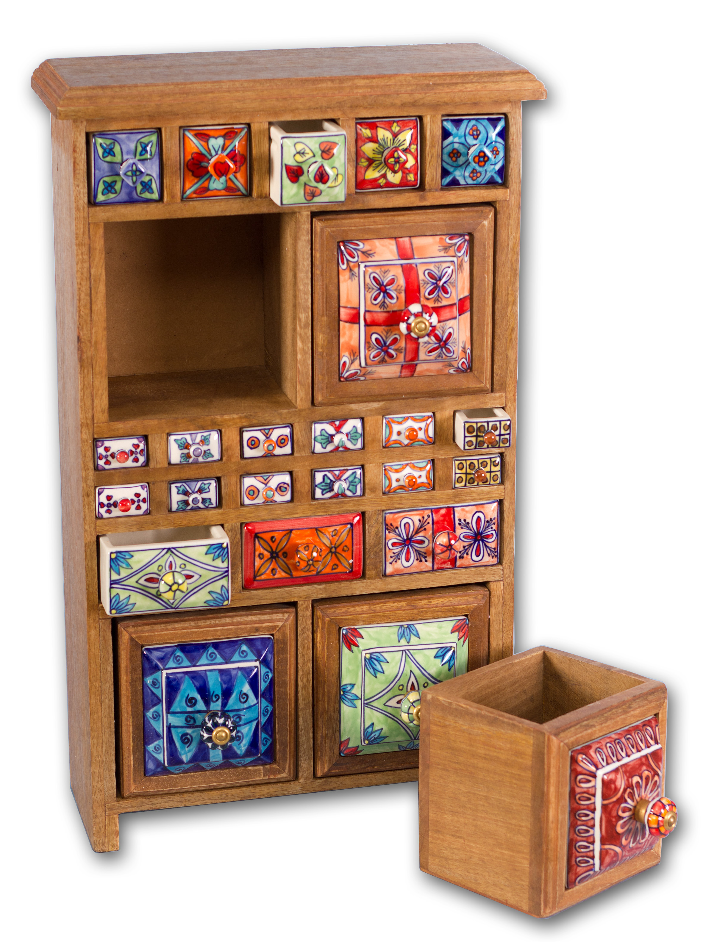 Standschränkchen Keramik-braun-GZ-1276PP, Keramikkommode